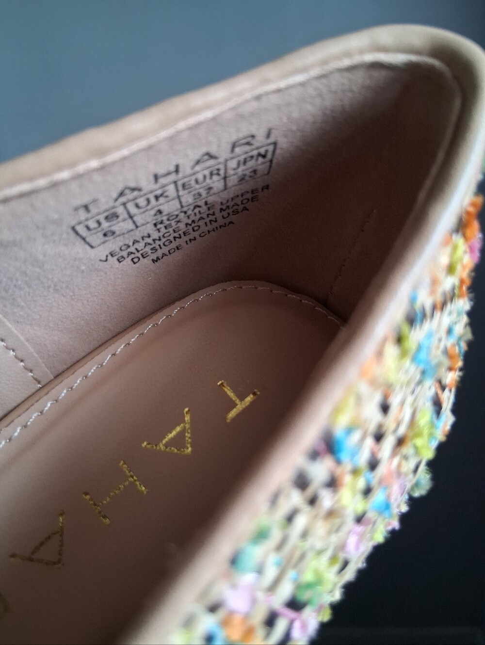 Tahari Pastel Tweed Flats-Size 6 - Picture 3 of 5